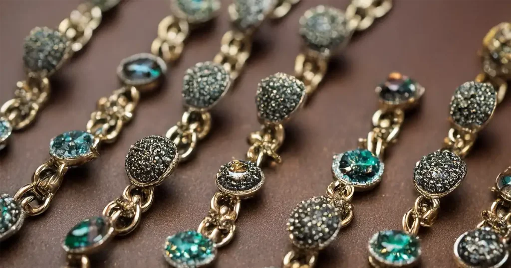 a group of jewelry on a table