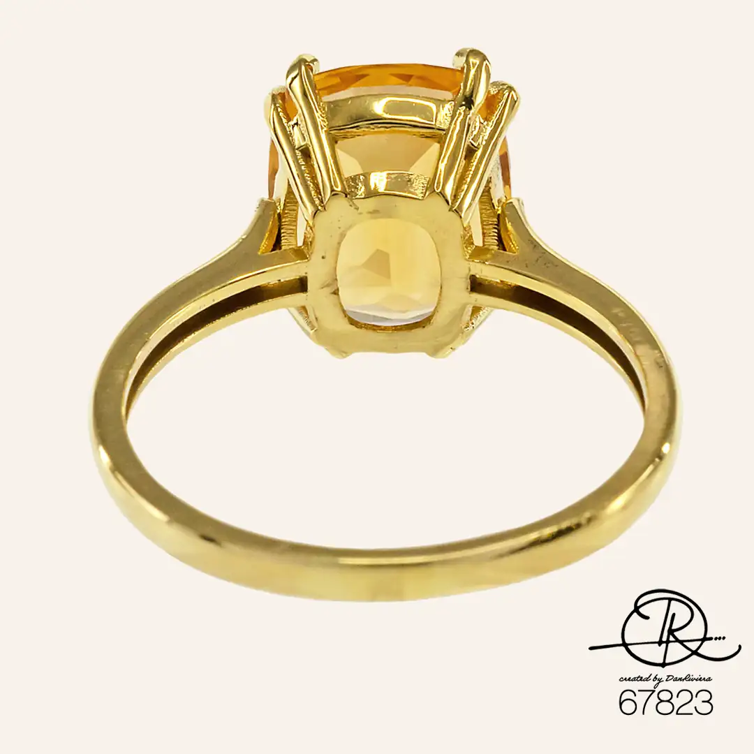 Citrine χρυσό δαχτυλίδι
